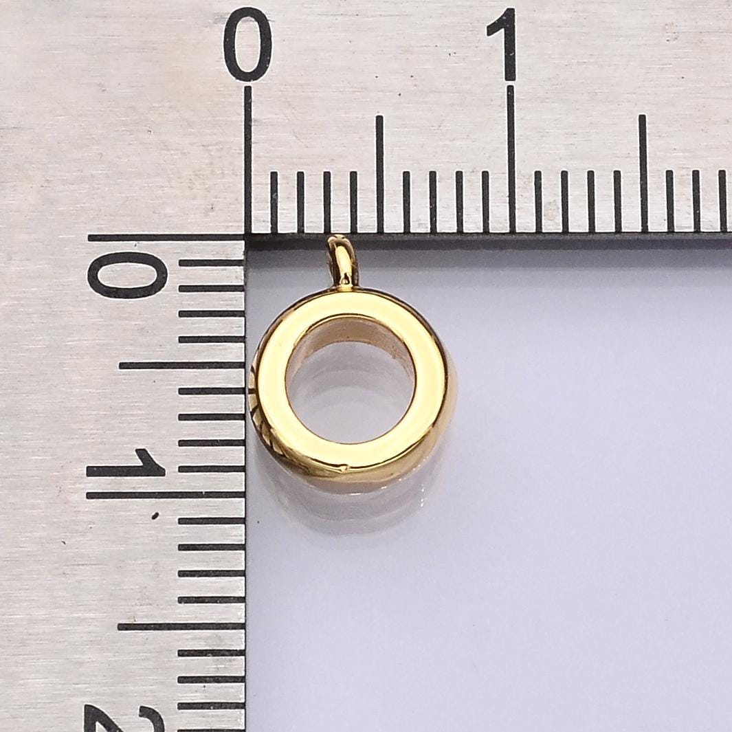 14K Gold Filled Open Round Bezel Charm Finding | Z-1151