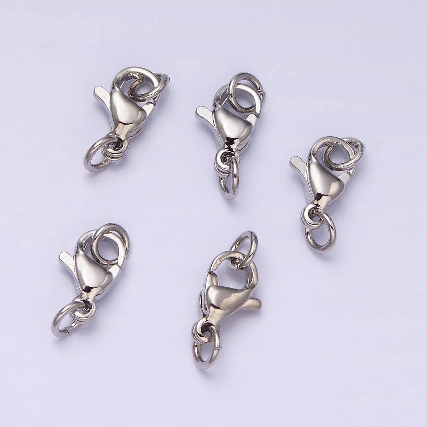 16k gold filled 9mm lobster clasps closure jump ring jewelry supply in gold & silver | z1049 z390