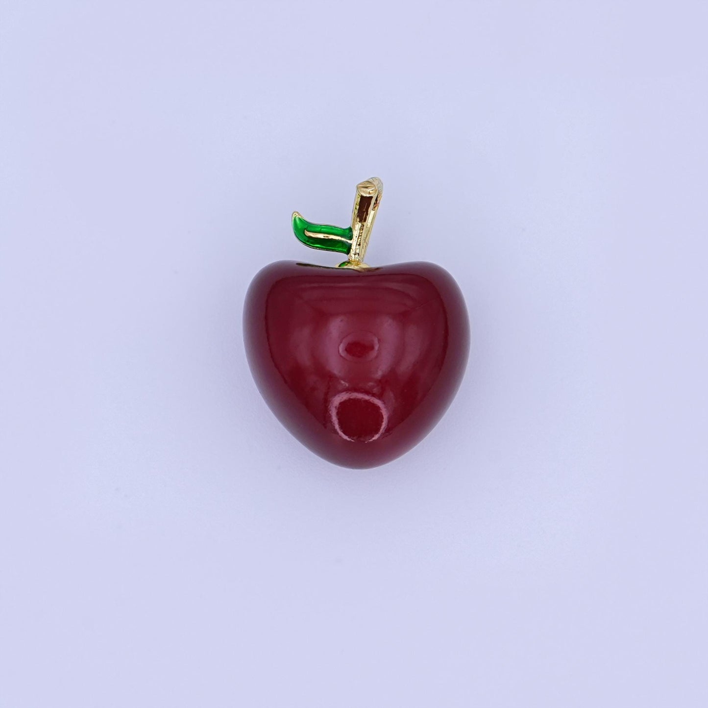 24k gold filled Dark red Washington apple fruit charm Red Delicious Food Charm | ag-918