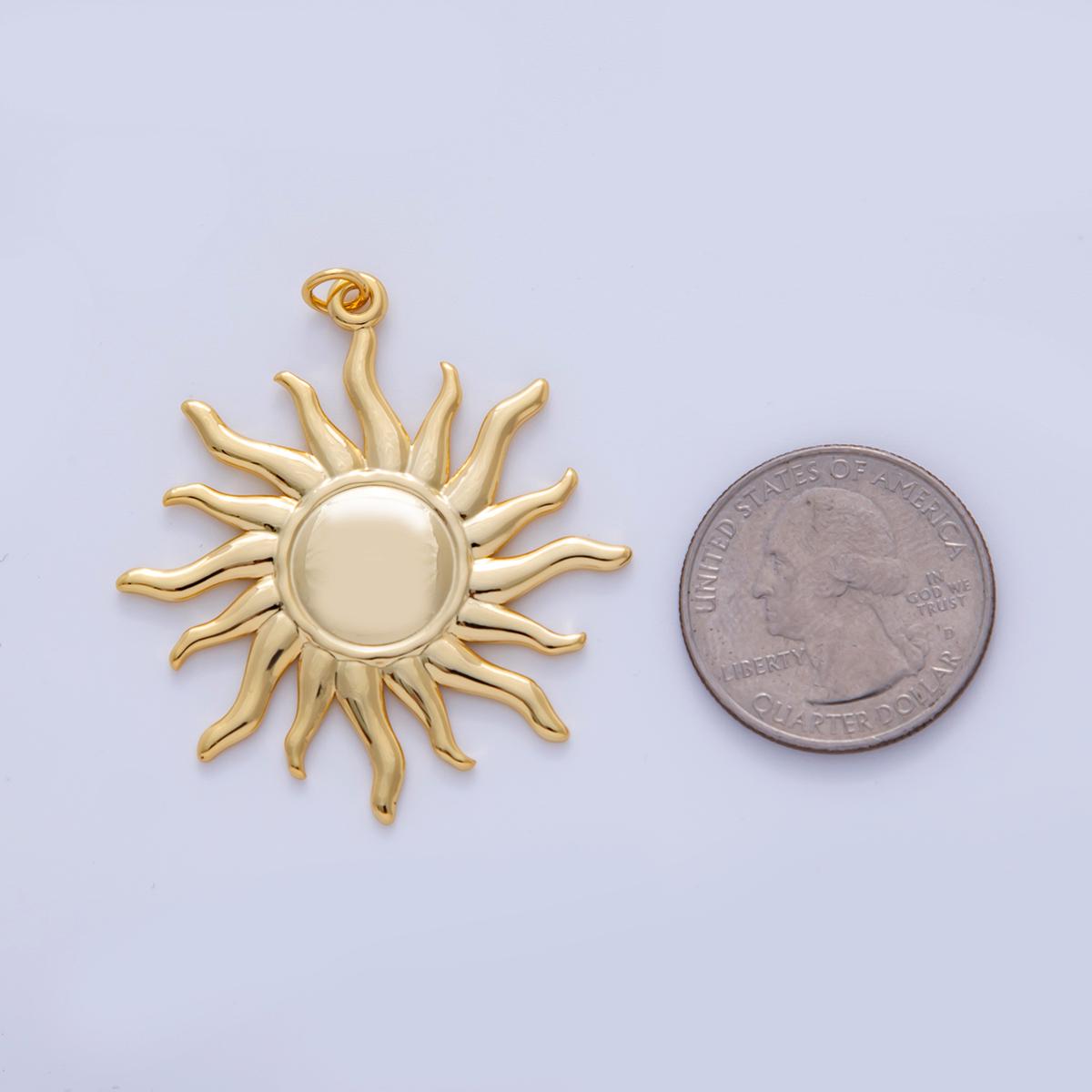 Stainless Steel Celestial Sunburst Minimalist Charm | AF314