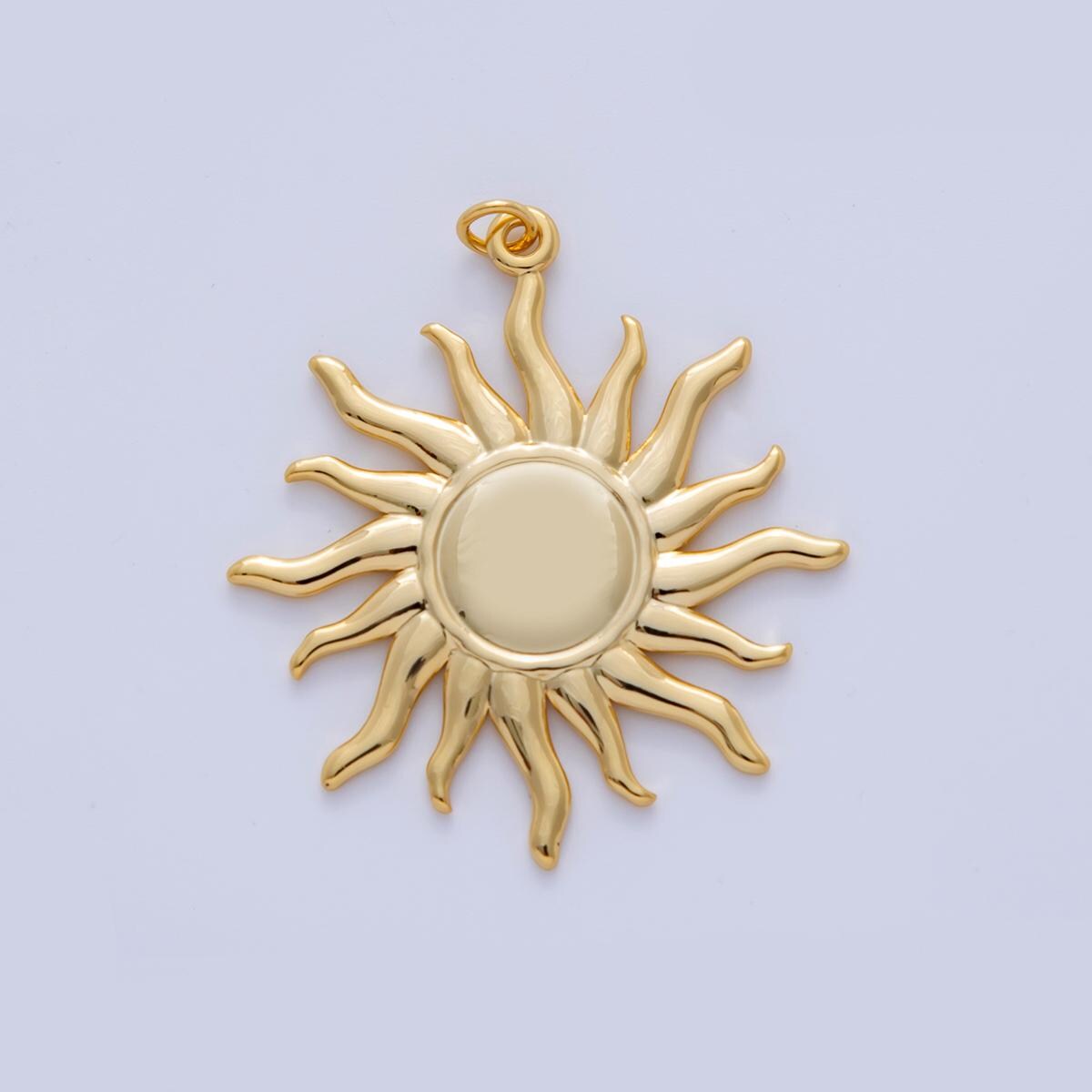 Stainless Steel Celestial Sunburst Minimalist Charm | AF314