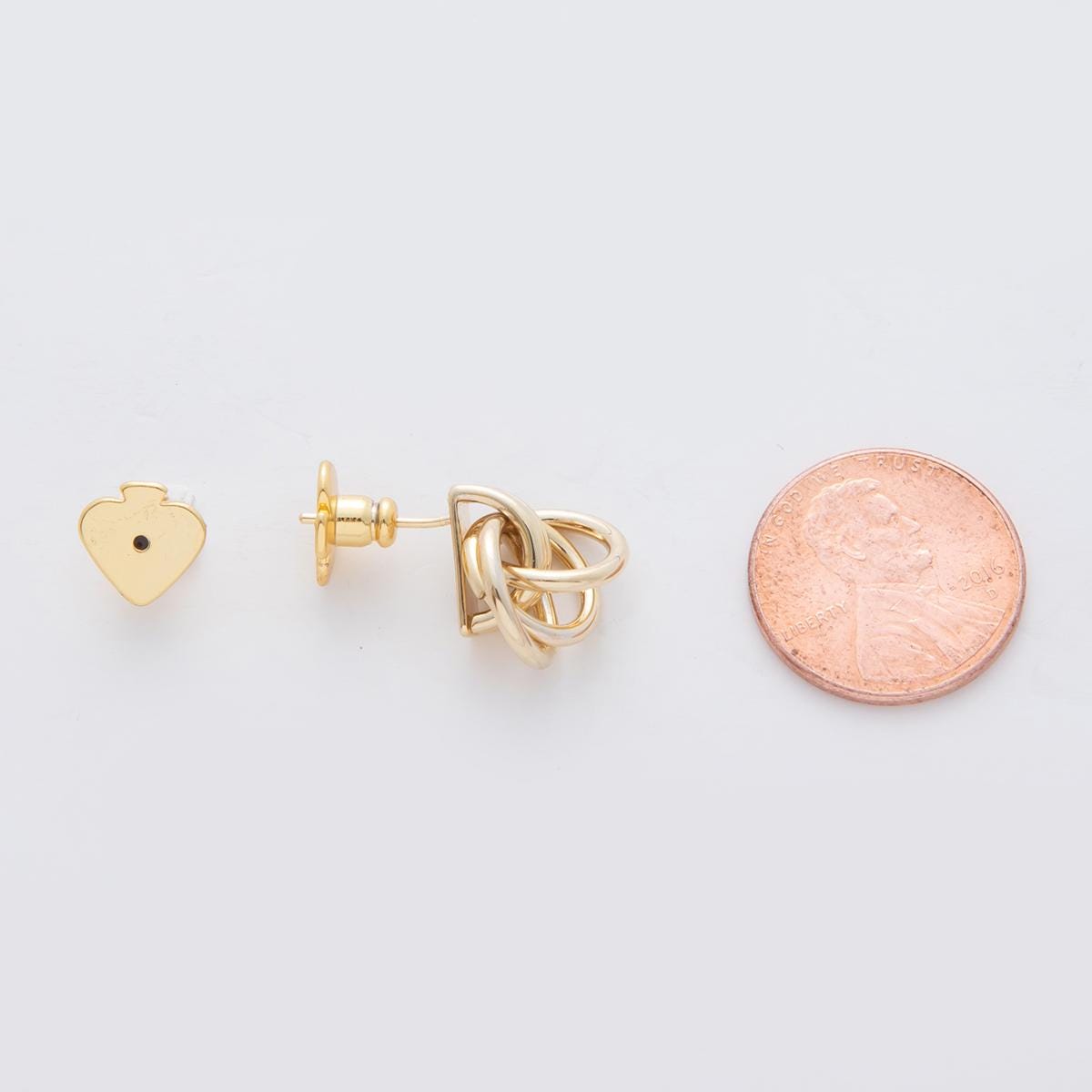 18K Gold Filled Geometric Multiple Knot Stud Earrings Findings | Z1202