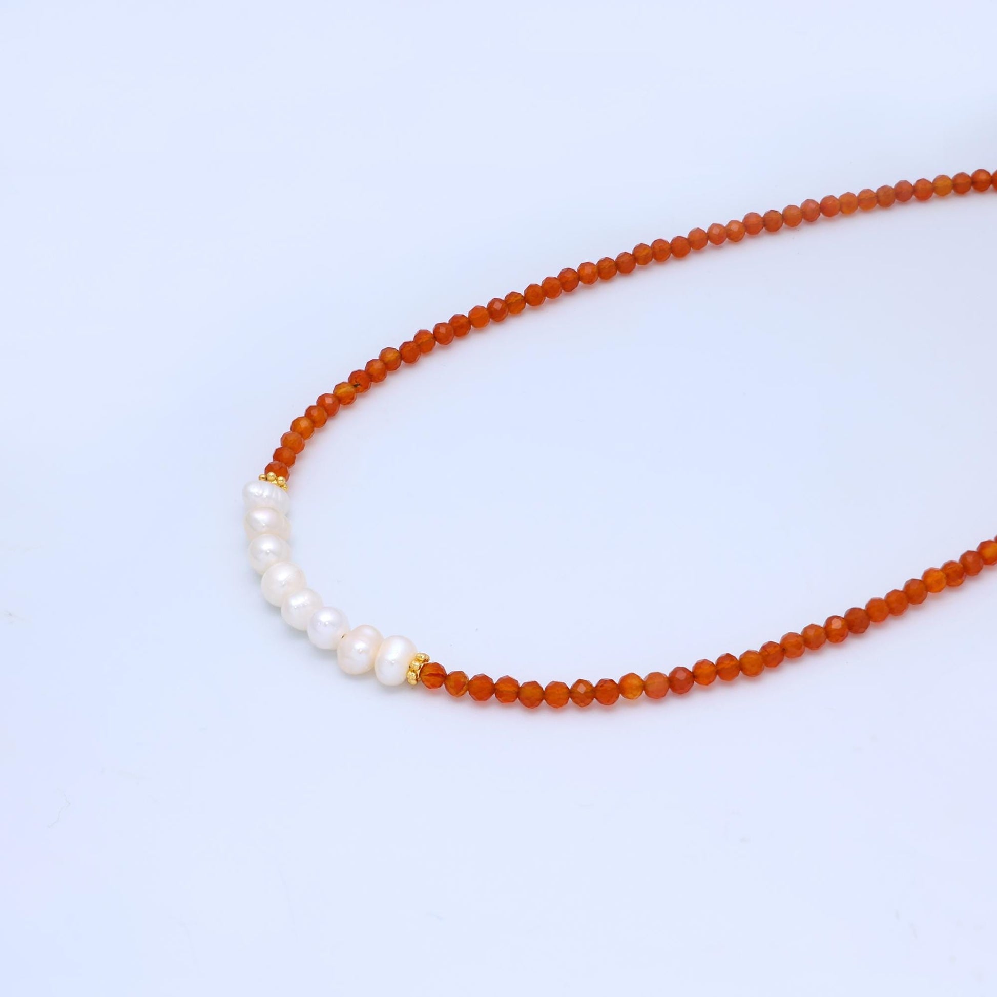 Stainless Steel Freshwater Pearl Lapis Lazuli, Citrine, Amethyst Gemstone 16 Inch Necklace | WA-3040 ~ WA-3042