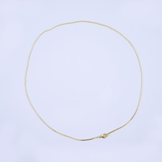 24K Gold Filled 1.2mm Snake Cocoon 18 Inch Chain Necklace | WA-3232