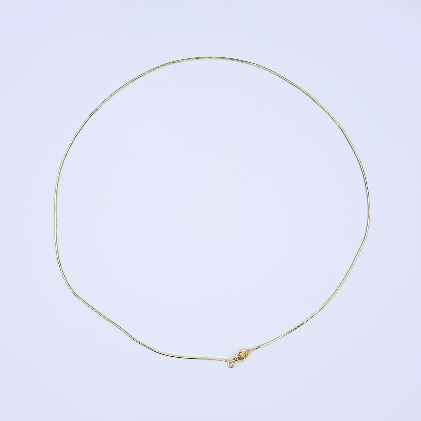 24K Gold Filled 0.9mm Cocoon Snake 17.5 Inch Chain Necklace | WA-3233
