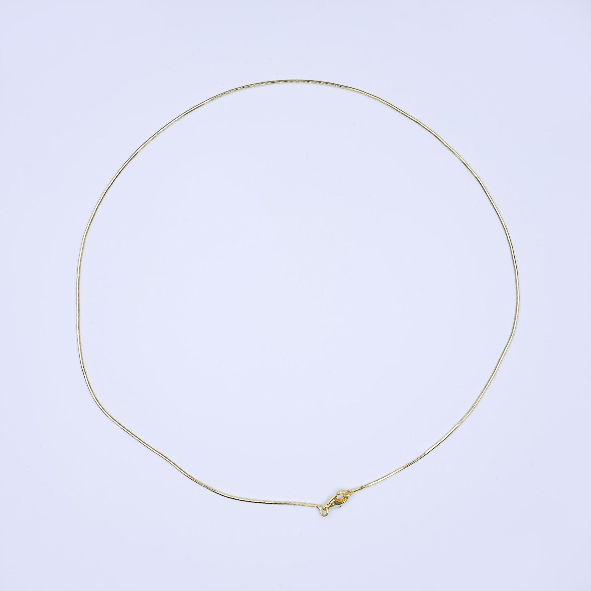 24K Gold Filled 0.9mm Cocoon Snake 17.5 Inch Chain Necklace | WA-3233
