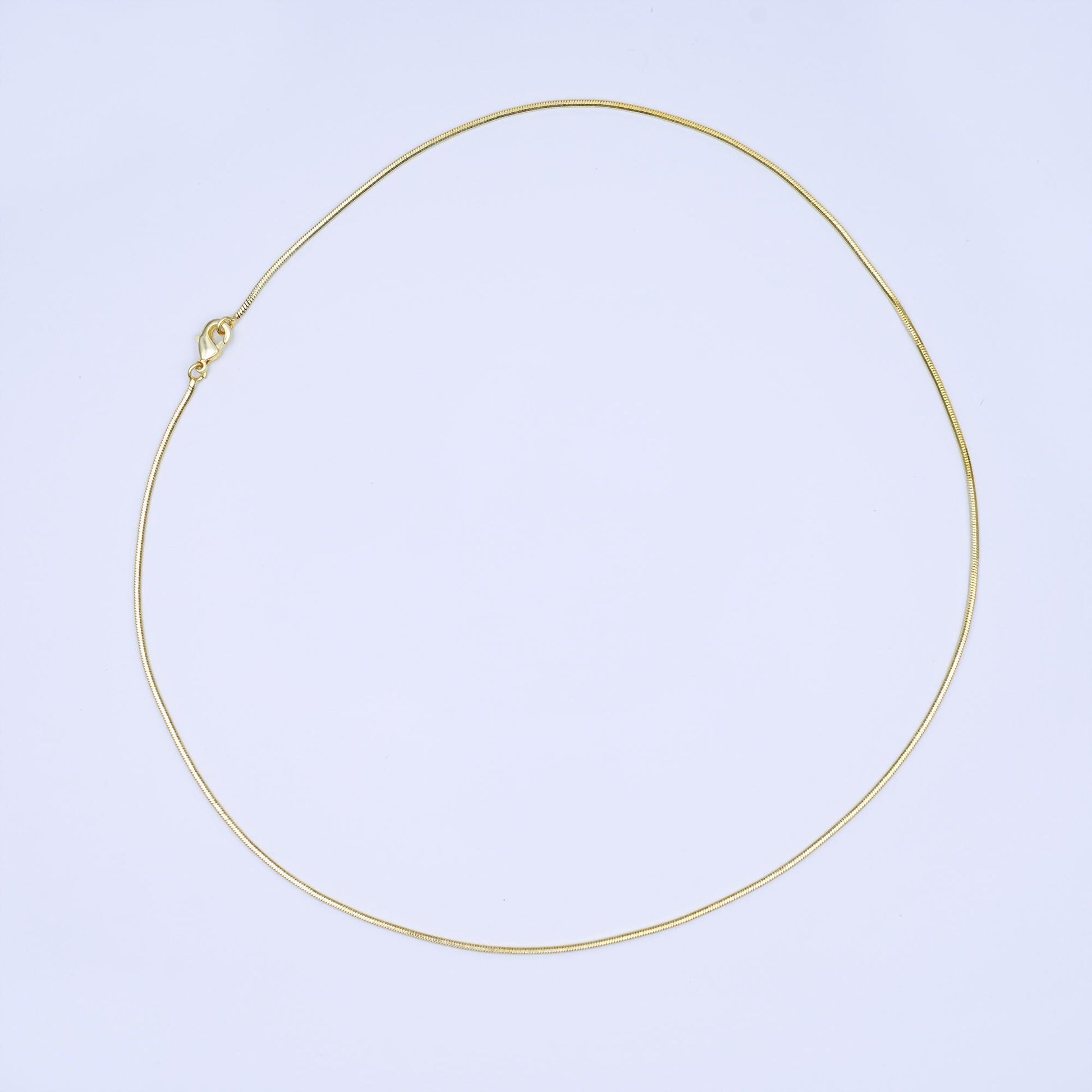 24K Gold Filled 1.2mm Cocoon Snake 19.5 Inch Chain Necklace | WA-3230