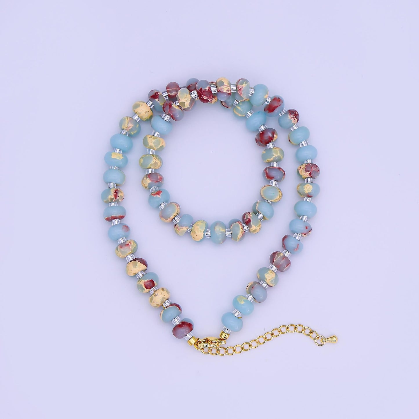 14K Gold Filled Blue Turquoise Natural Gemstone 16 Inch, 18 Inch Necklace | WA-3143 WA-3144