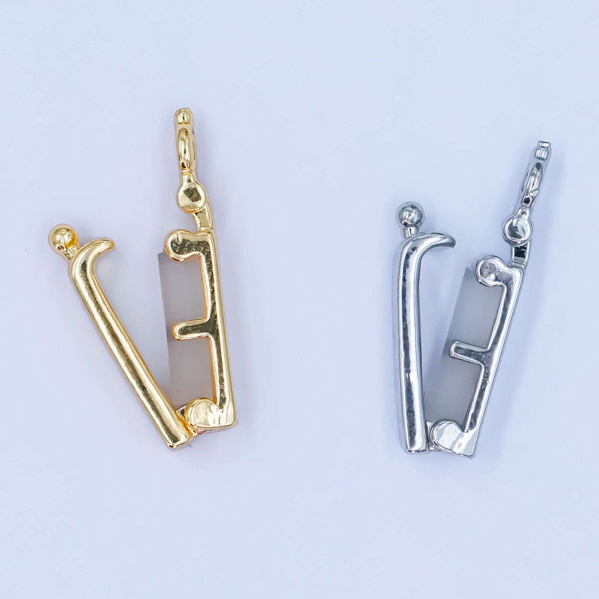 24K Gold Filled Minimalist Snap Rectangular Bail Finding in Gold & Silver | Z1086