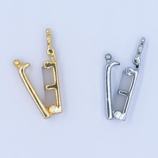 24K Gold Filled Minimalist Snap Rectangular Bail Finding in Gold & Silver | Z1086