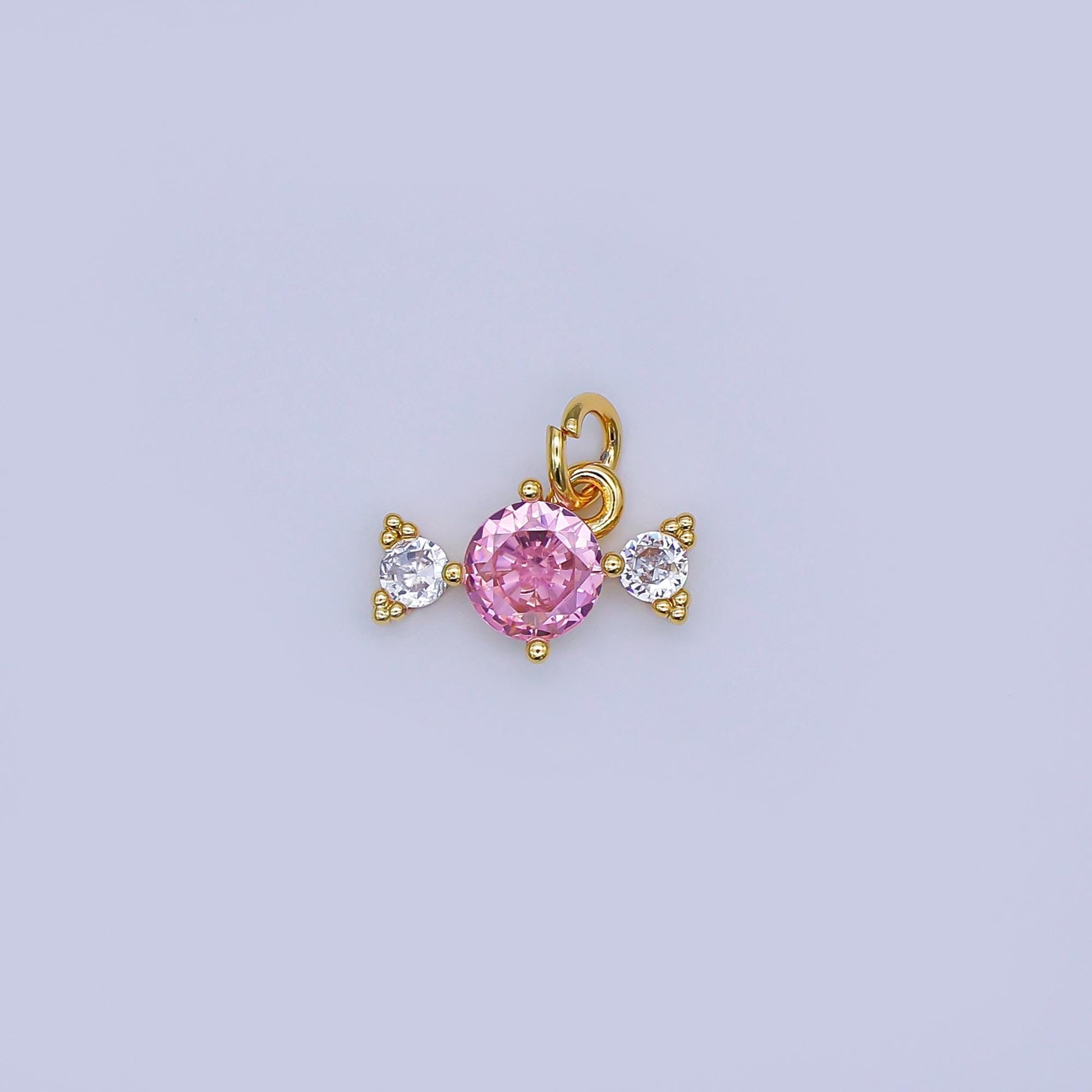 Tiny Cubic candy charm 24k gold filled candy pendant add on foodie jewelry making supplies N-913