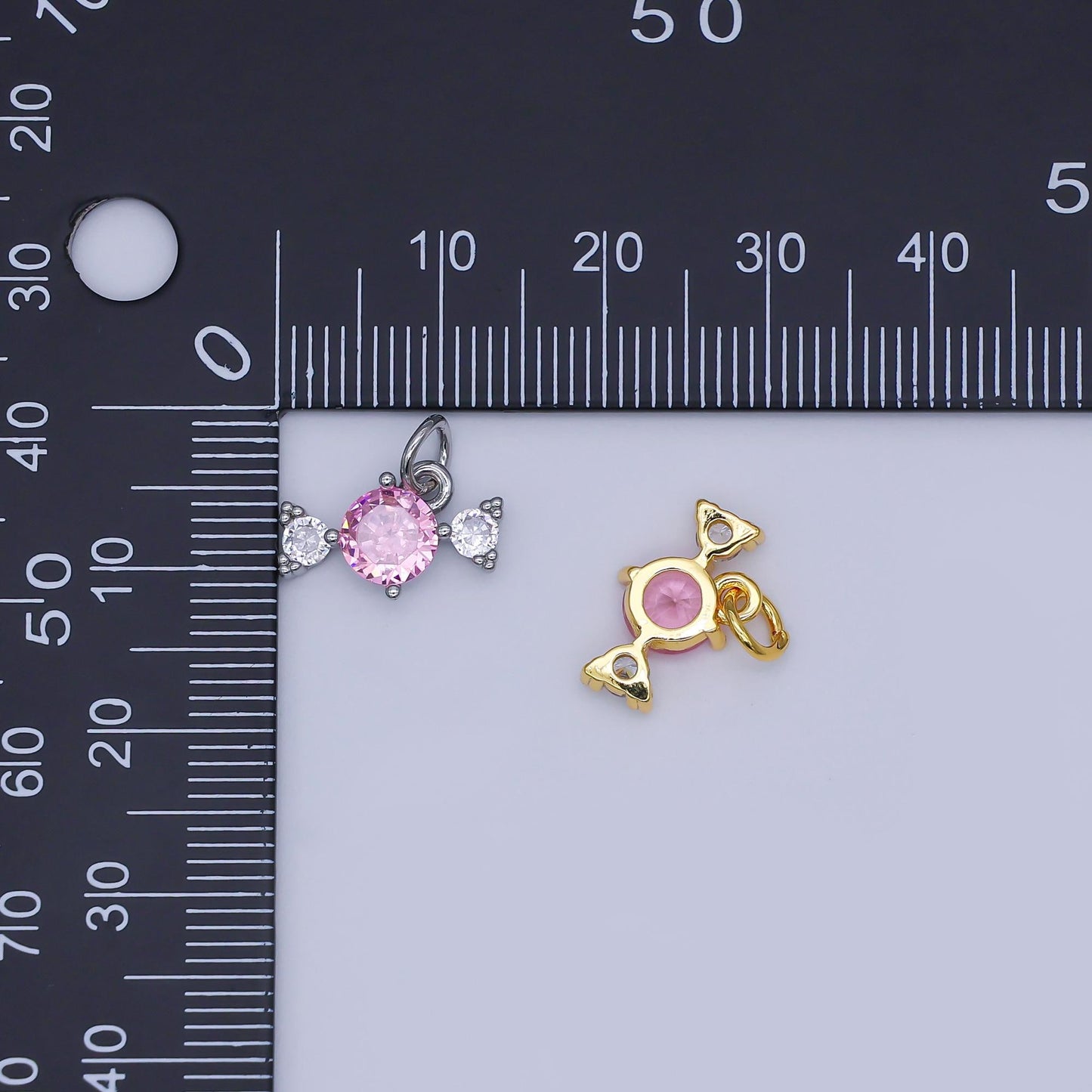 Tiny Cubic candy charm 24k gold filled candy pendant add on foodie jewelry making supplies N-913