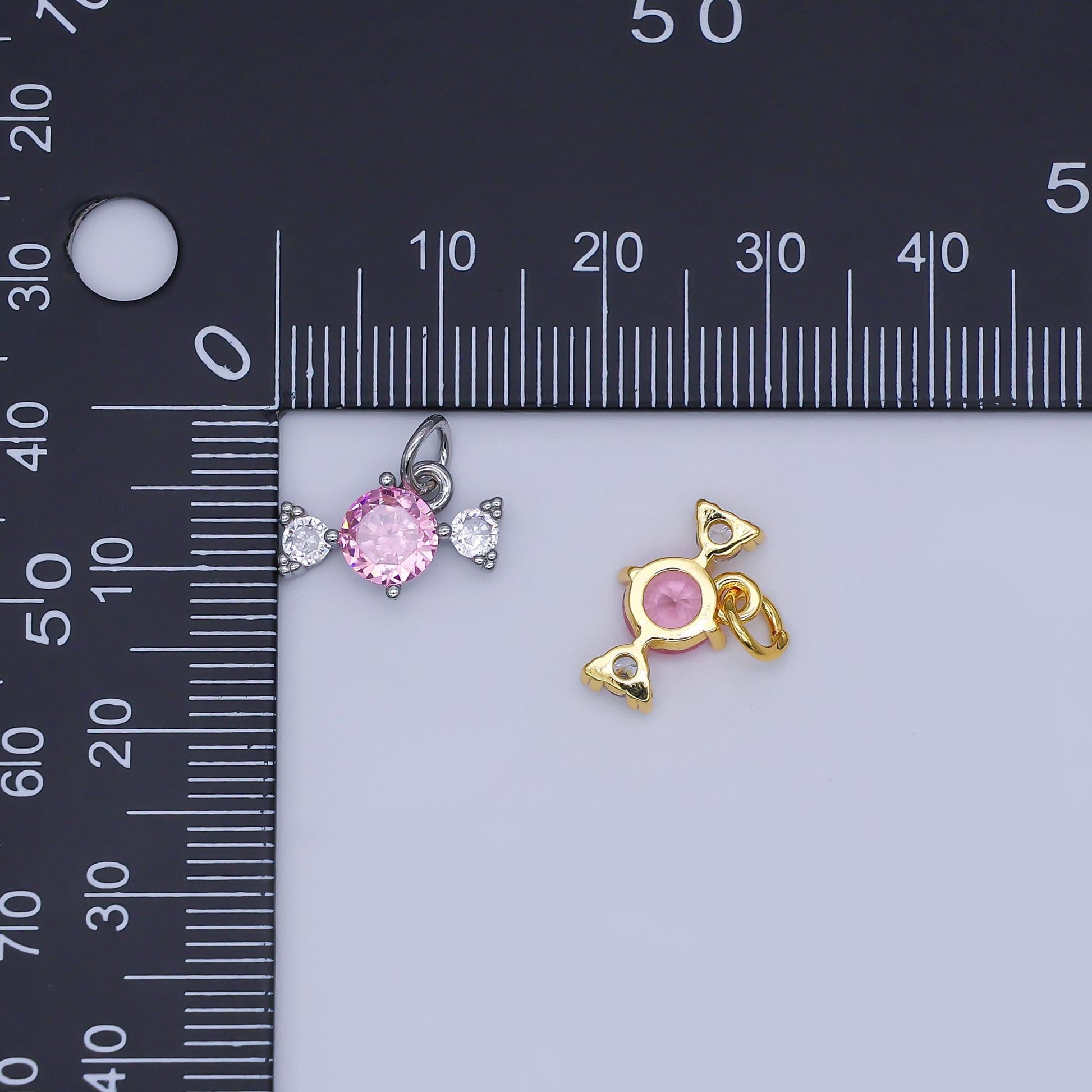 Tiny Cubic candy charm 24k gold filled candy pendant add on foodie jewelry making supplies N-913