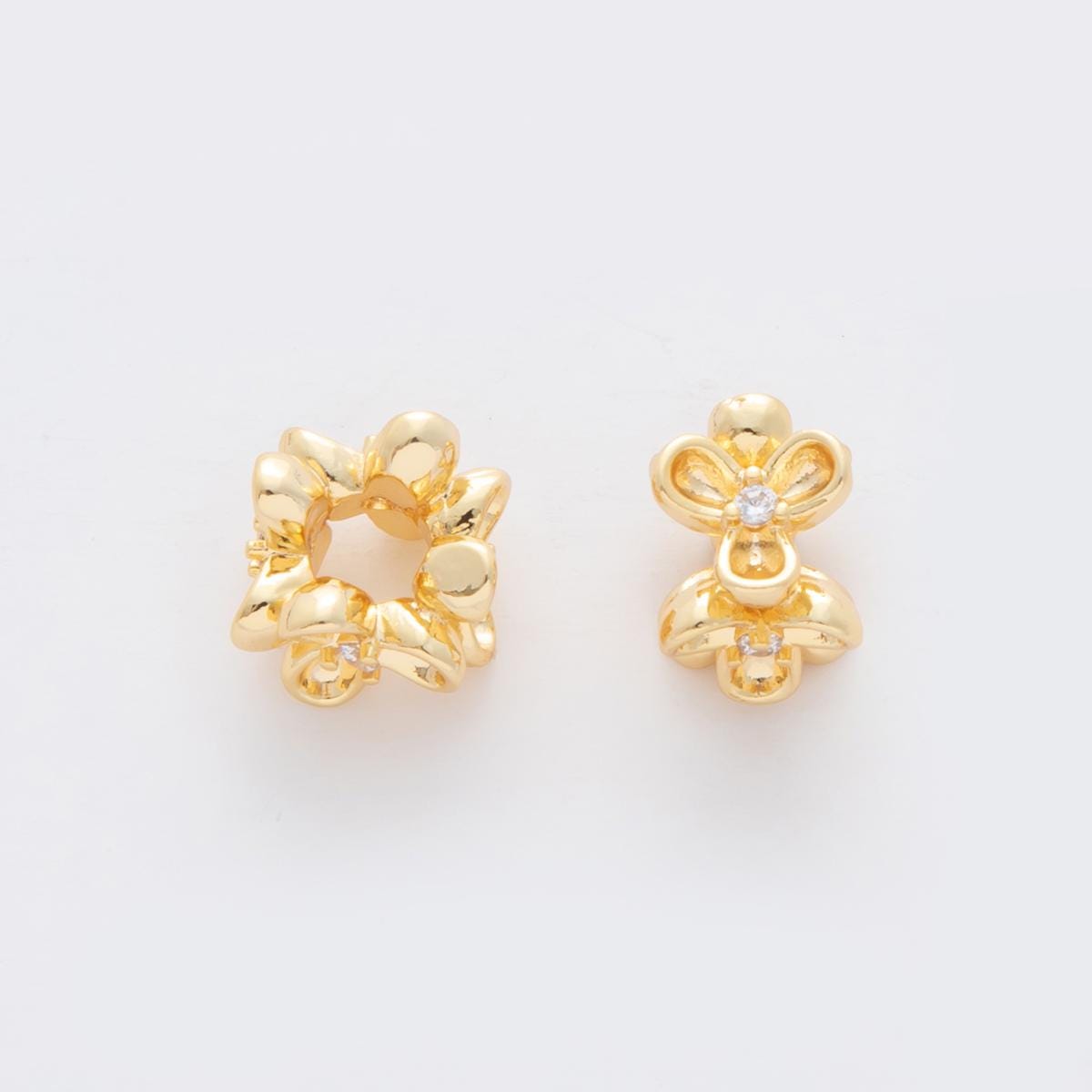 Mini Gold Filled Flower Spacer beads for diy beaded bracelet Necklace jewelry charms rondelle bead spacer bead size 10mm B-091