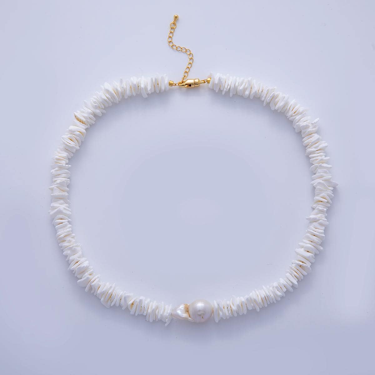 White Natural Puka Sea Shell Bead Strands Findings | WA-3610