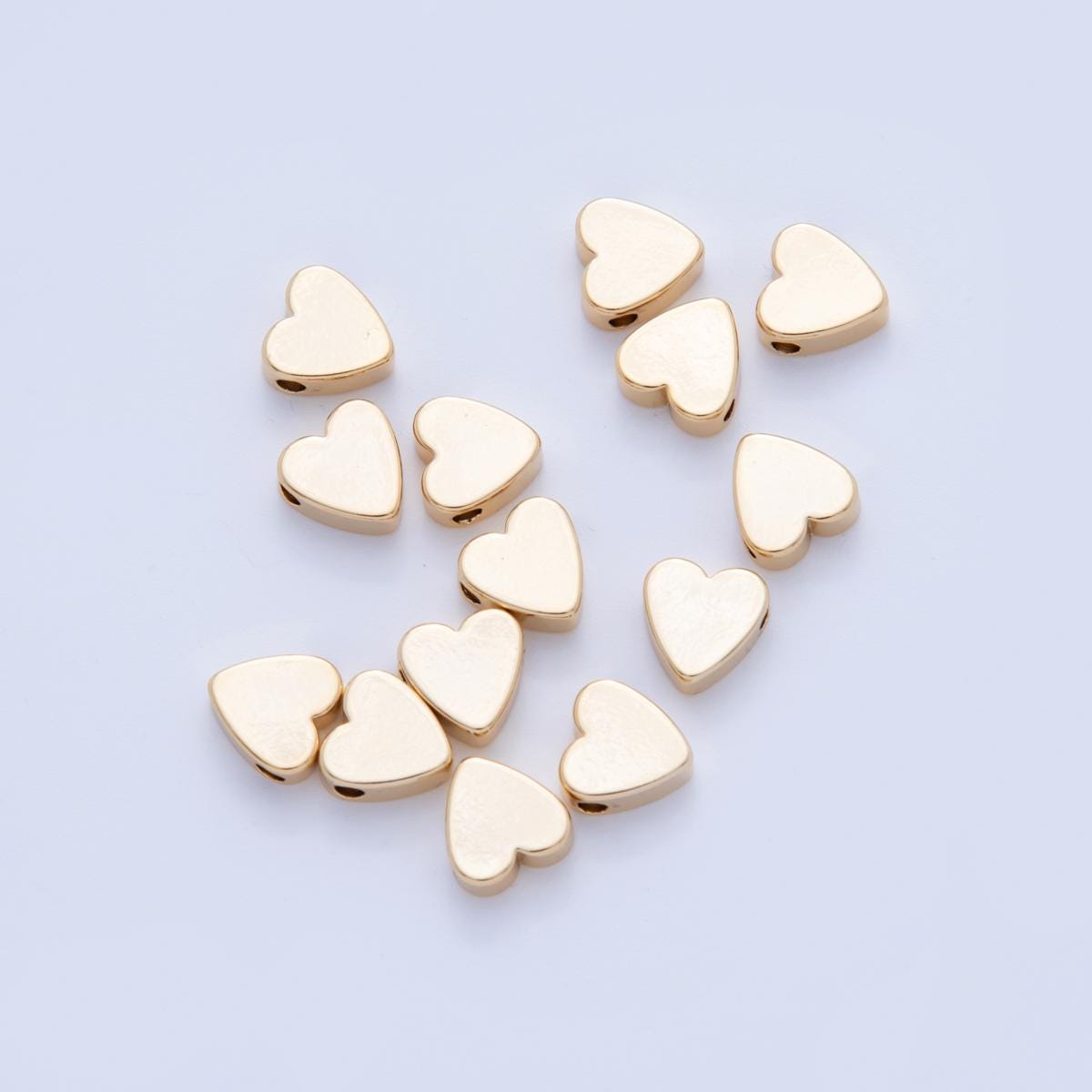 8mm gold heart bead spacer mini love gold filled bracelet jewelry making beads b-115