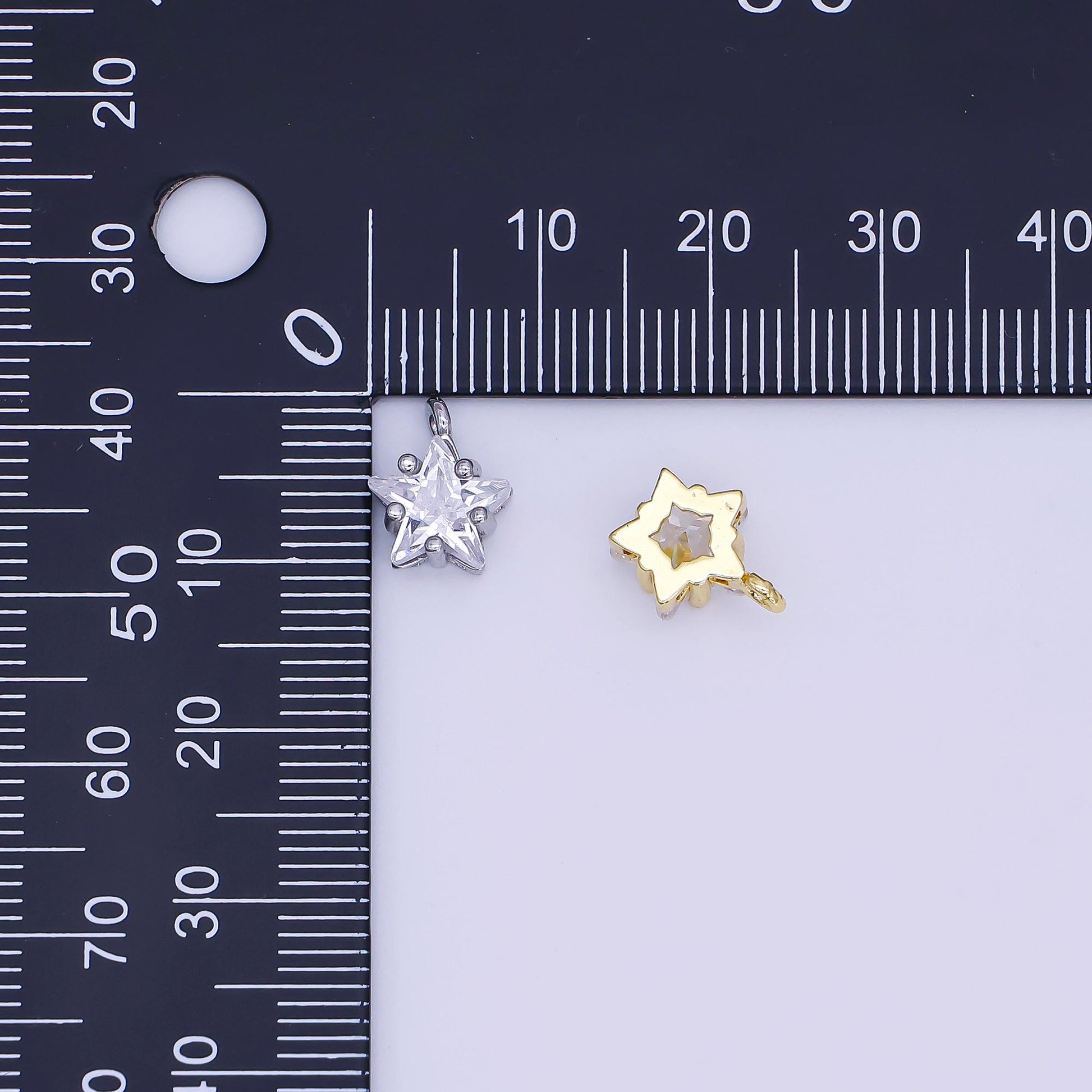 Mini CZ star Pendant Clear star Charm celestial Jewelry Inspired Gold Star Charm AJ-295