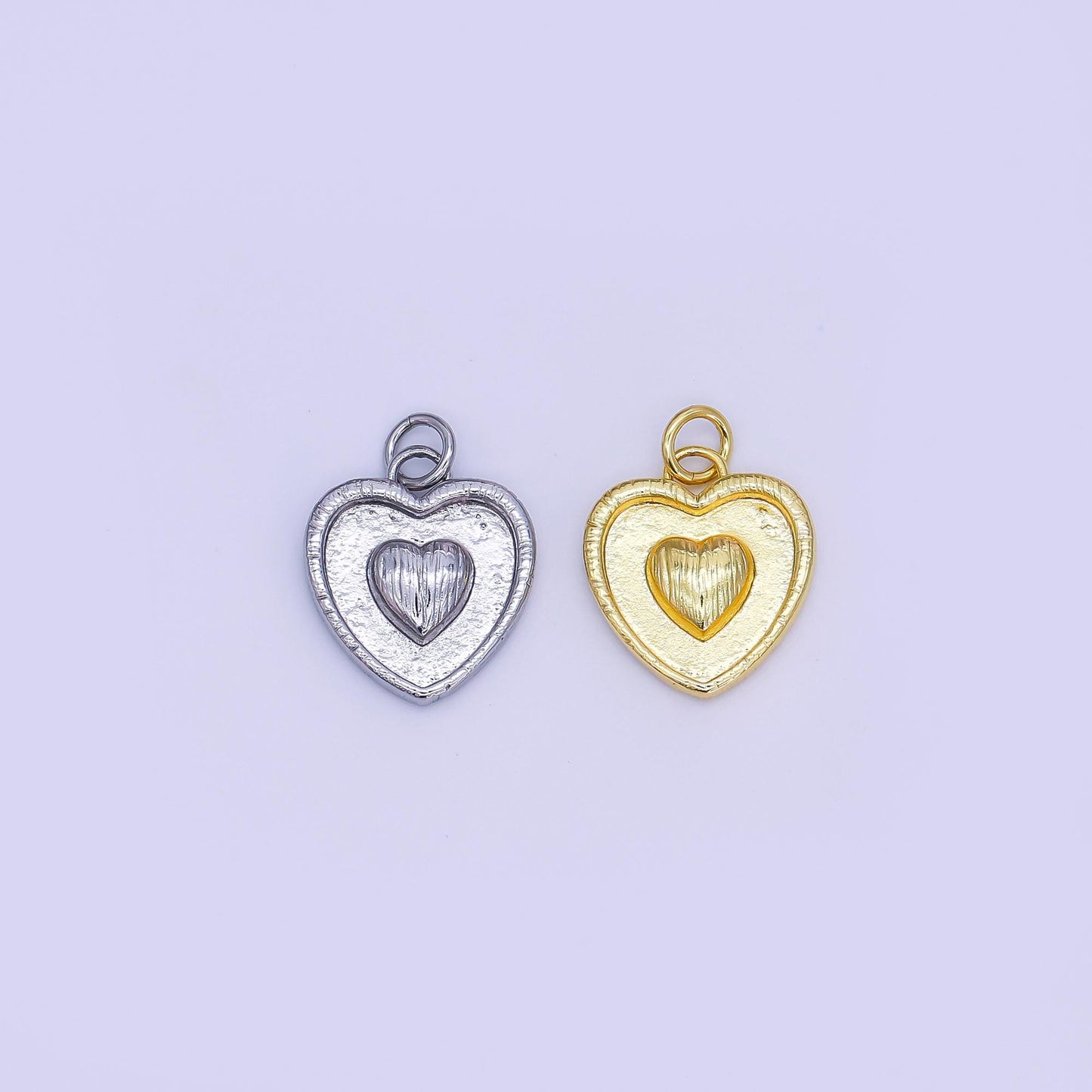Mini 24K Gold filled heart charm necklace sunburst gold pendant, dainty heart love valentine gift necklace supply AJ-291