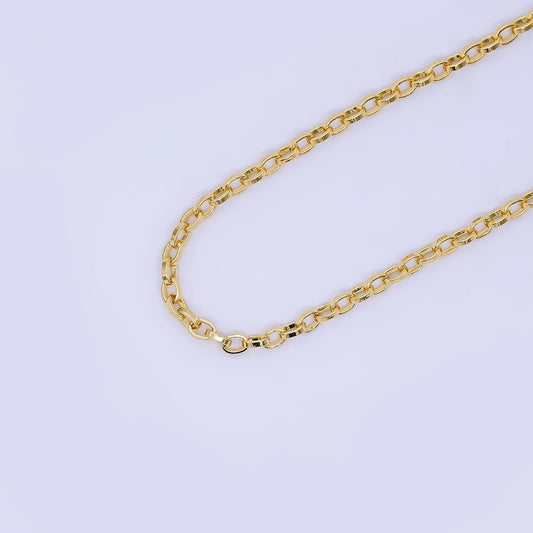 24k Gold Filled 3mm Round Rolo Unfinished Chain by Yard ROLL-1669