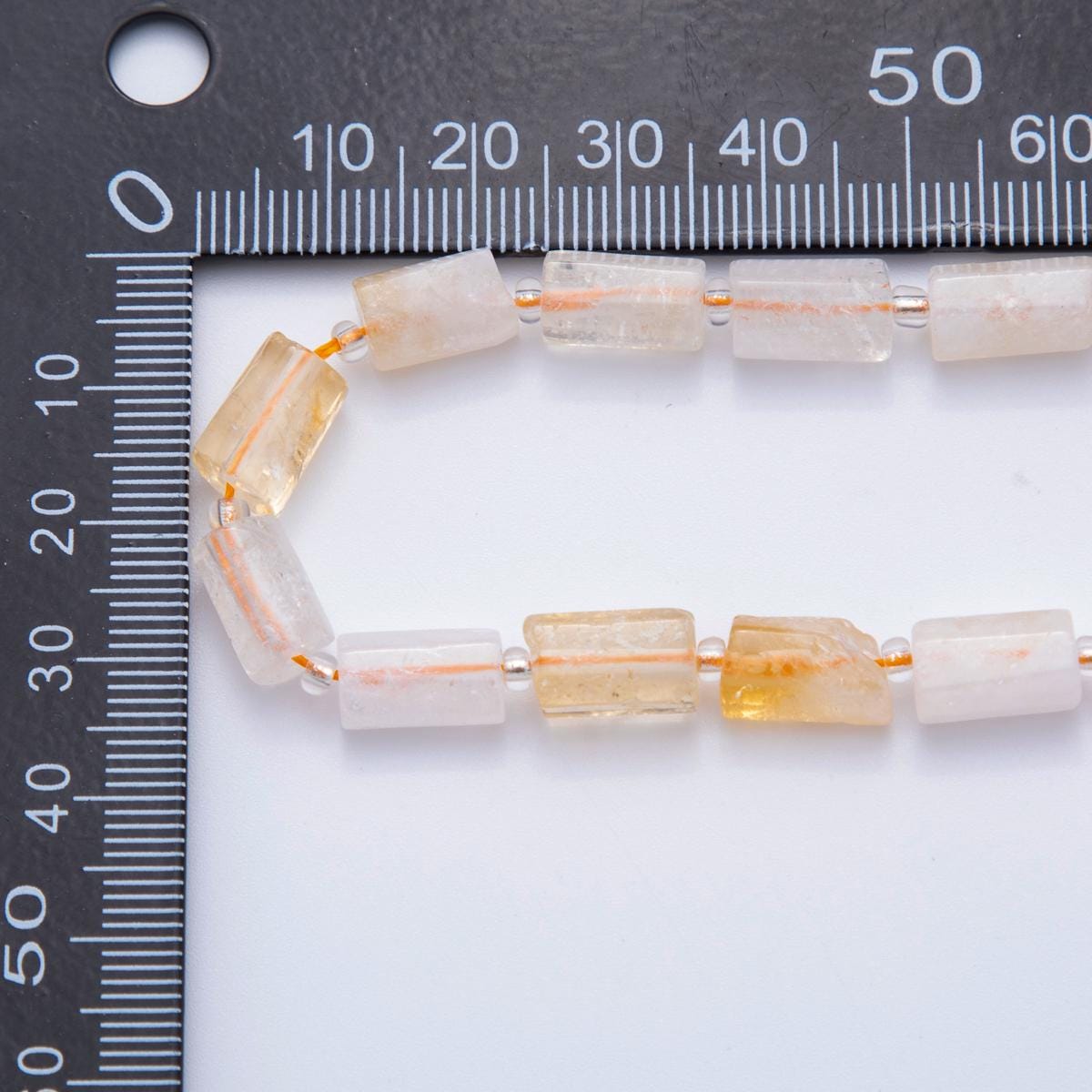 Natural Citrine Bead Stone Cylinder gemstone Clear Orange beads Tube barrel beads 10x6 mm WA-1505