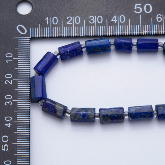 Natural Blue Lapis Lazuli Bead Stone Cylinder gemstone beads Tube barrel beads 10x6 mm WA-1574