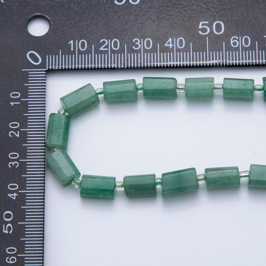 Natural Green Aventurine Bead Stone Cylinder gemstone beads Tube barrel beads 10x6 mm WA-1715