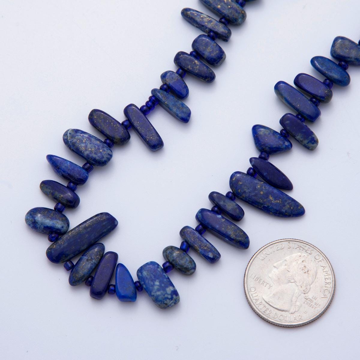 Genuine Natural Blue Lapis Lazuli Tooth Chips Nuggets Irregular Slab Freeform Stick Spike Gemstone Beads for DIY Jewelry Making WA-1868