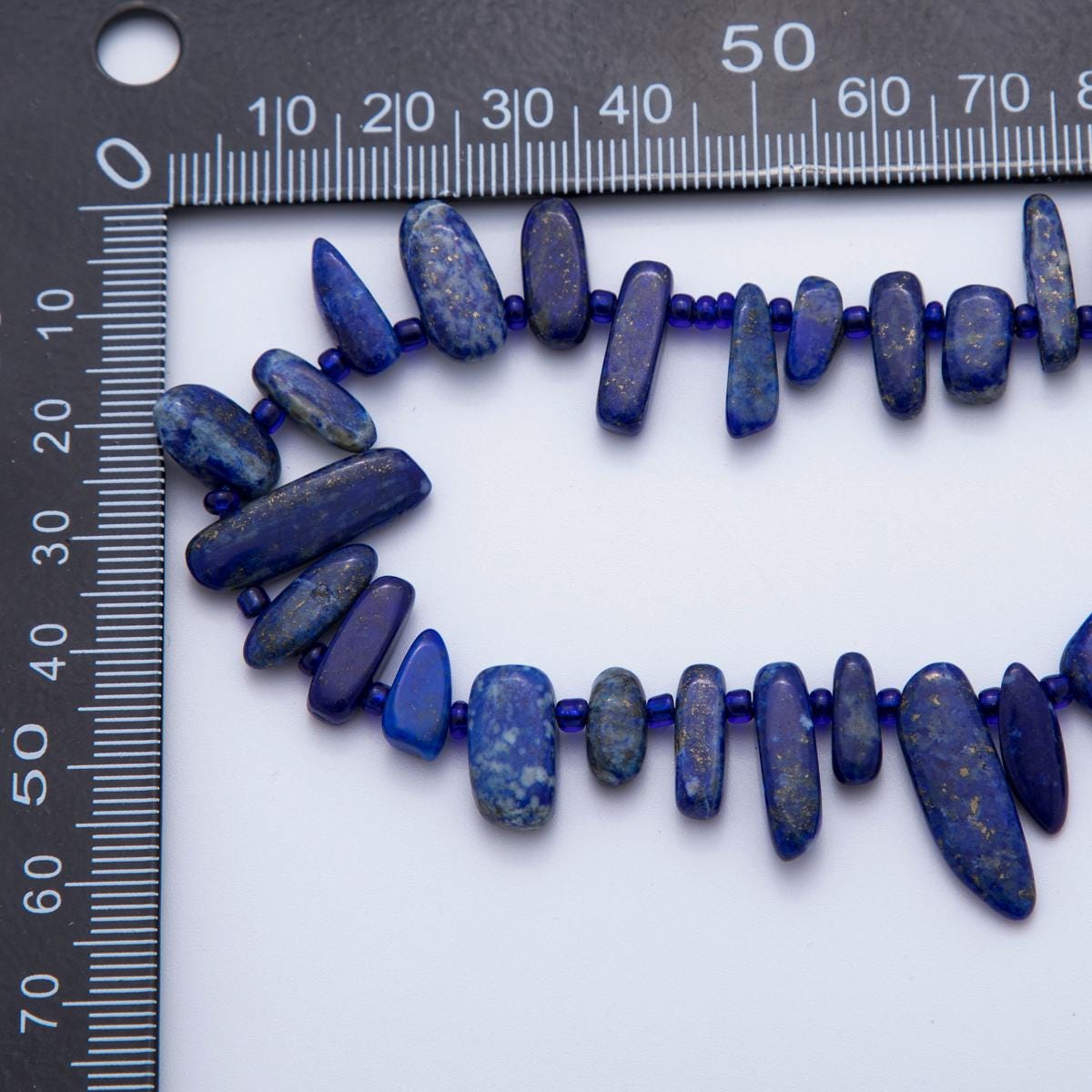 Genuine Natural Blue Lapis Lazuli Tooth Chips Nuggets Irregular Slab Freeform Stick Spike Gemstone Beads for DIY Jewelry Making WA-1868