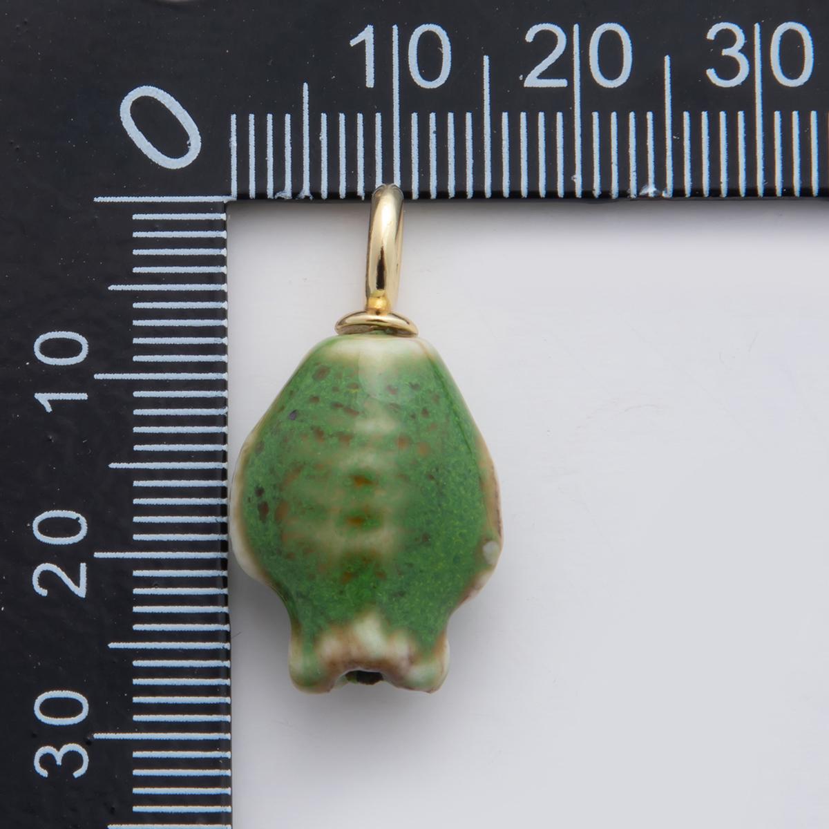 Dainty Fish ceramic charm handmade Pink Cute Fish Shell ceramic porcelain Beach charm for necklace bracelet jewelry making supply N-082