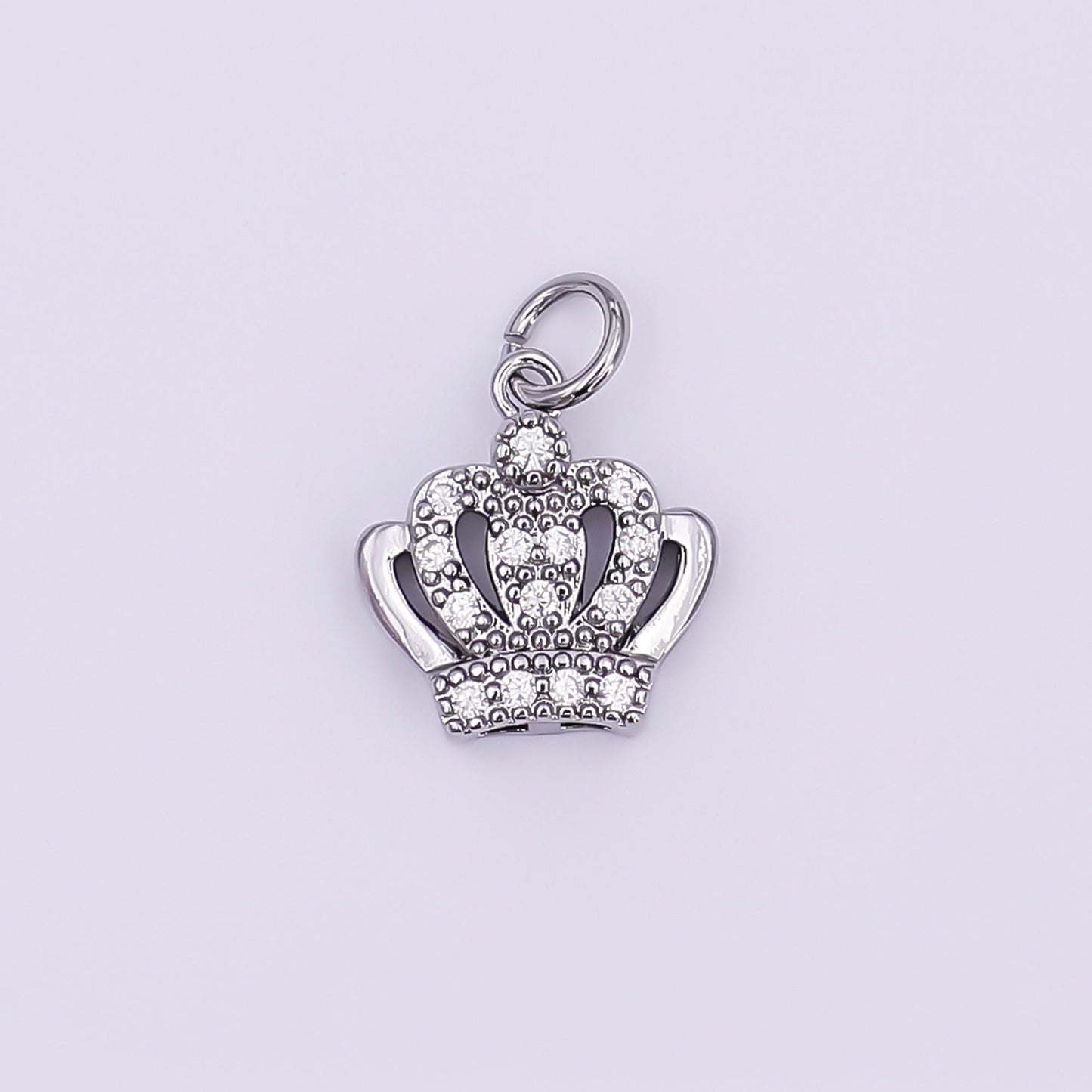 Mini 14k gold filled tiara charm, micro cz pave princess crown pendant, diy fashion jewelry making supply for necklace, bracelet AJ-326