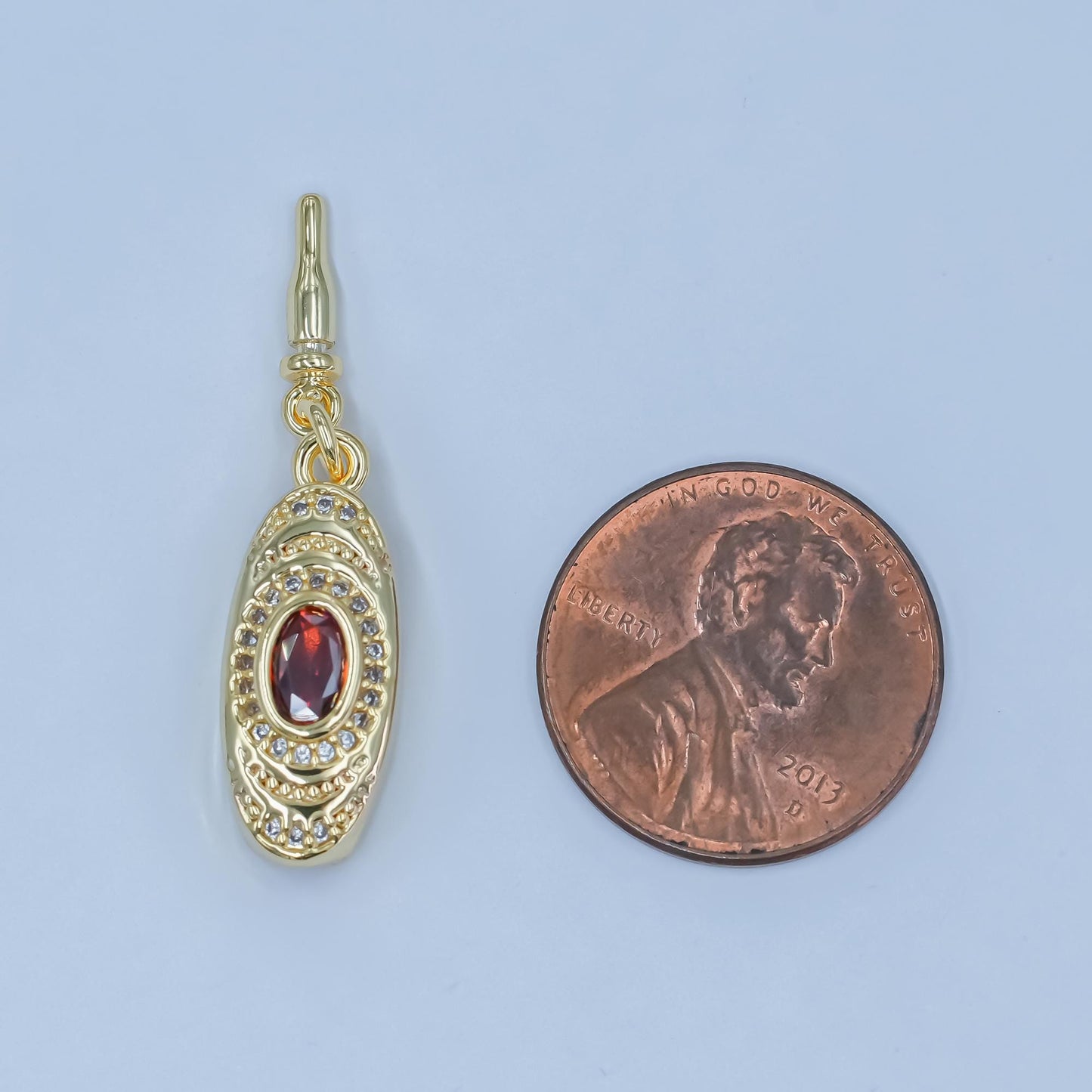 Micro Pave Bean Clasp, Push in Clasp, Push in Clasp Connector with Rings CZ Design Bean Shape Clasp, Simple Gold Clasp Connector Z1100