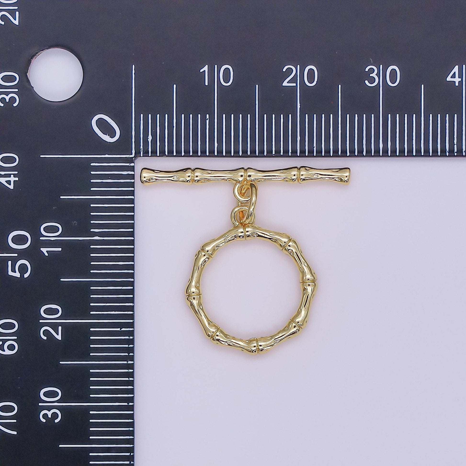 Gold Filled Bamboo Toggle Clas T-Bar Bamboo Style Closure Minimalist Clasp for Necklace or Bracelet, Jewelry Findings Z-1108