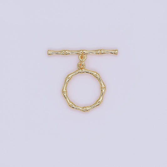 Gold Filled Bamboo Toggle Clas T-Bar Bamboo Style Closure Minimalist Clasp for Necklace or Bracelet, Jewelry Findings Z-1108