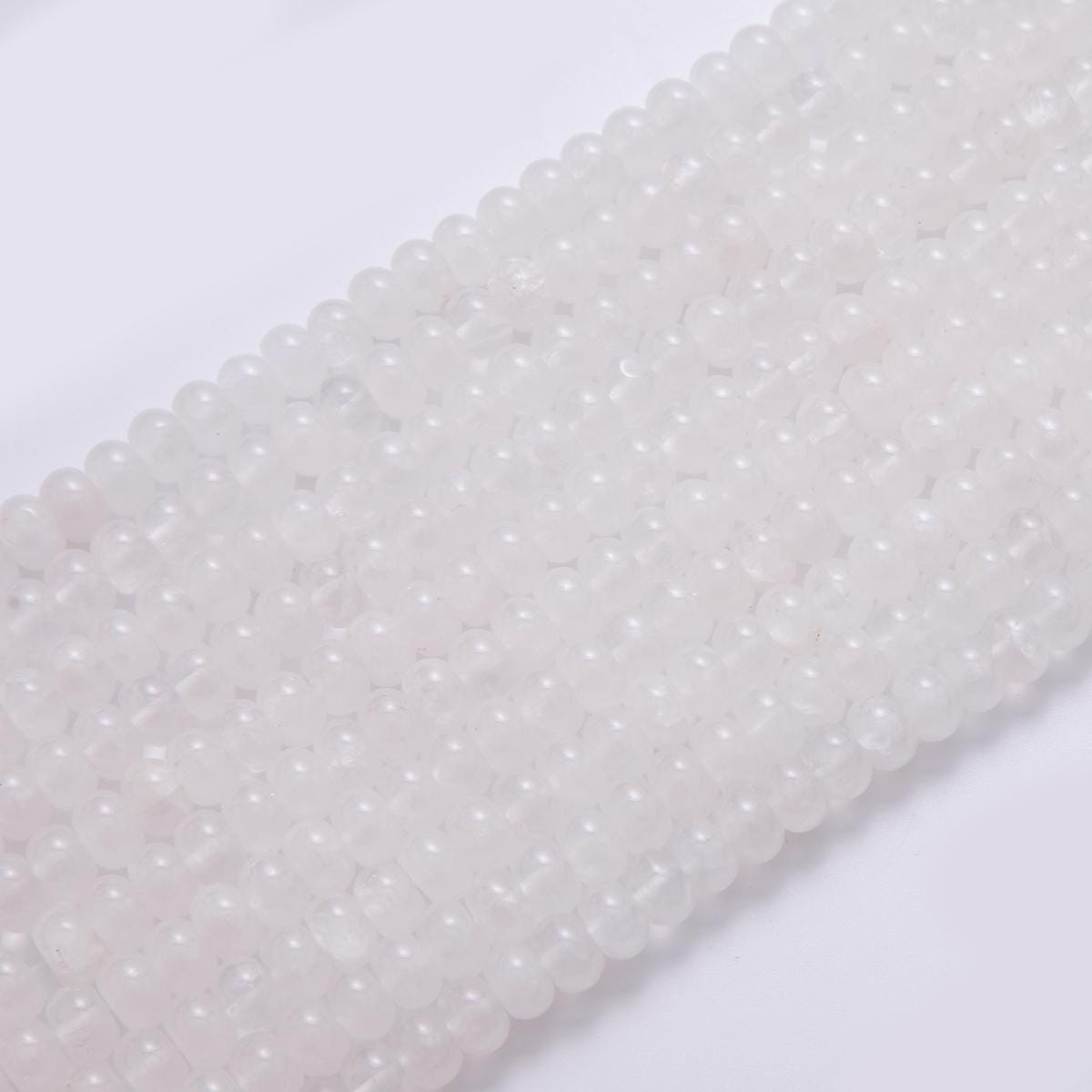Natural Clear Quartz smooth rondelles beads Stone beads 6x2mm 15 inch strand Gemstone WA-019