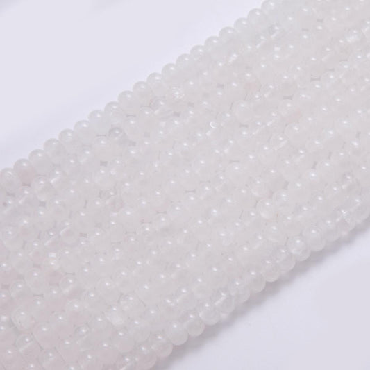 Natural Clear Quartz smooth rondelles beads Stone beads 6x2mm 15 inch strand Gemstone WA-019