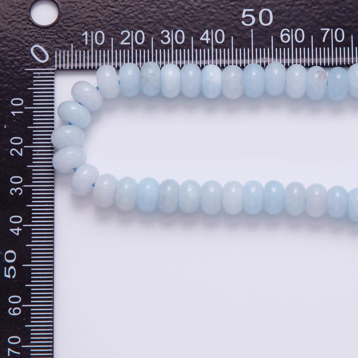 Natural Light Blue smooth rondelles beads Stone beads 8x5mm strand Gemstone WA-020