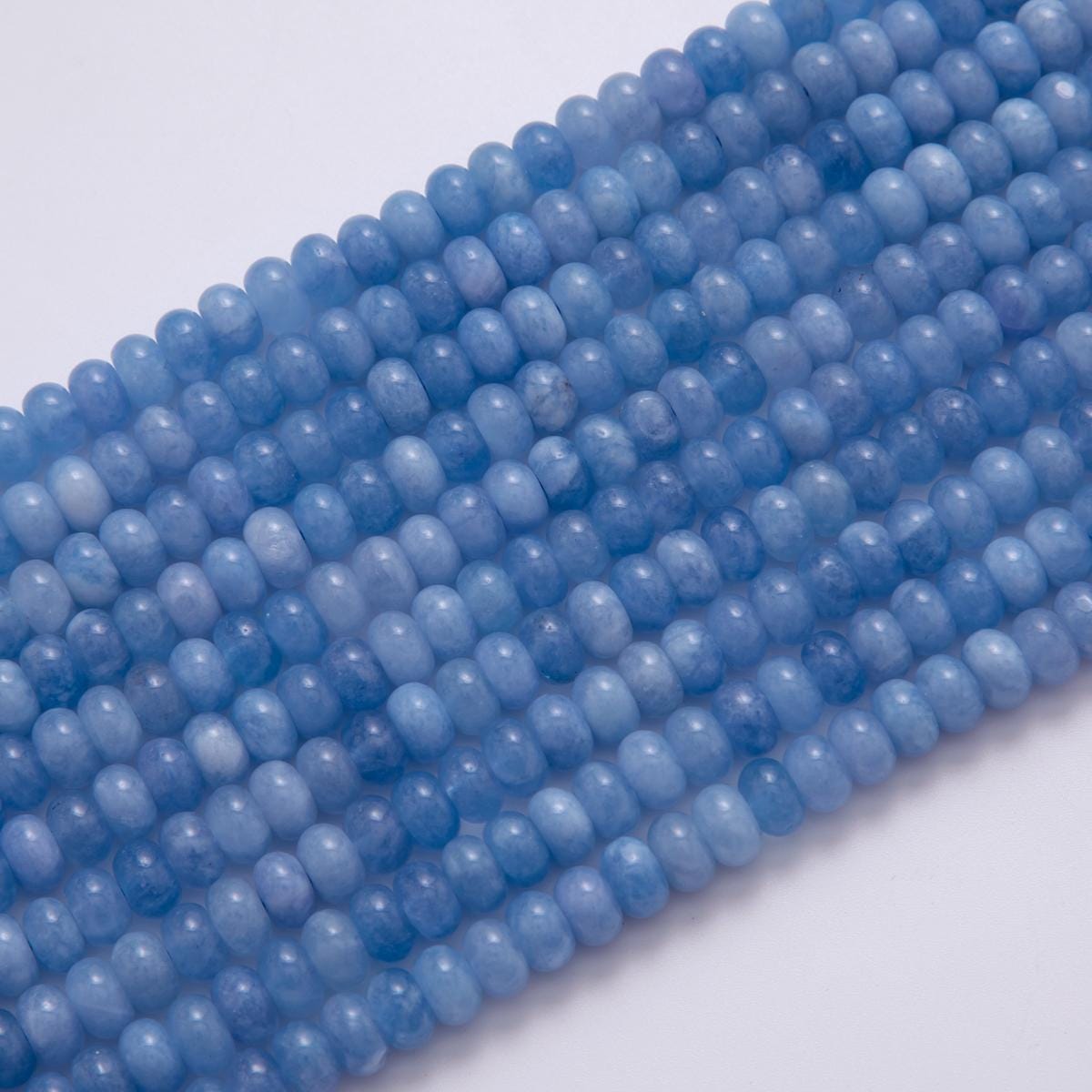 8mm Blue Kyanite Natural Gemstone Bead Strand | WA-036