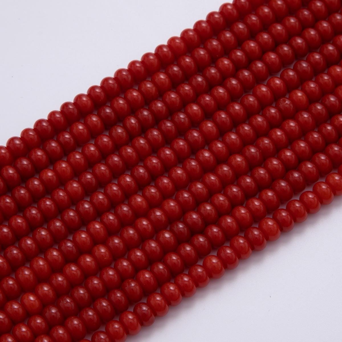 8mm Red Carnelian Natural Gemstone Bead Strand Finding | WA-381