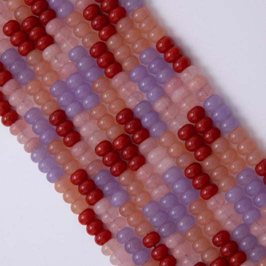 8mm Gradient Red-Pink-Purple Natural Gemstone Bead Strand Finding | WA-943