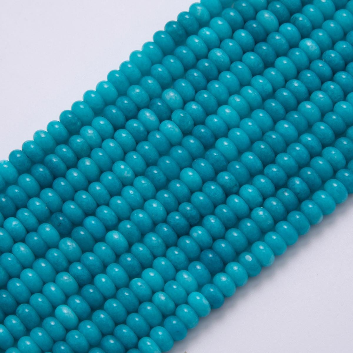 8mm Blue Apatite Natural Gemstone Bead Strand Finding | WA-466