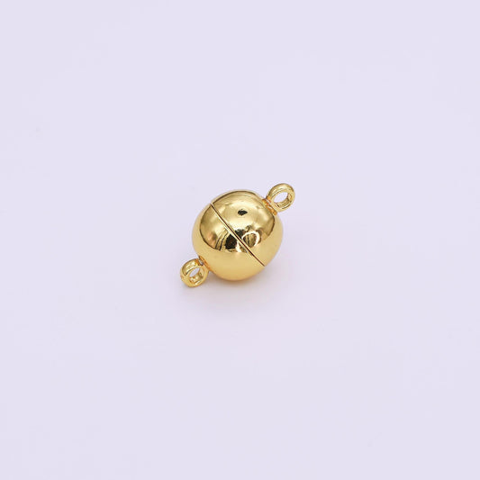 24K Gold Filled magnetic jewelry clasp gold Ball clasp dainty tube style clasp for jewelry making findings Z-1107