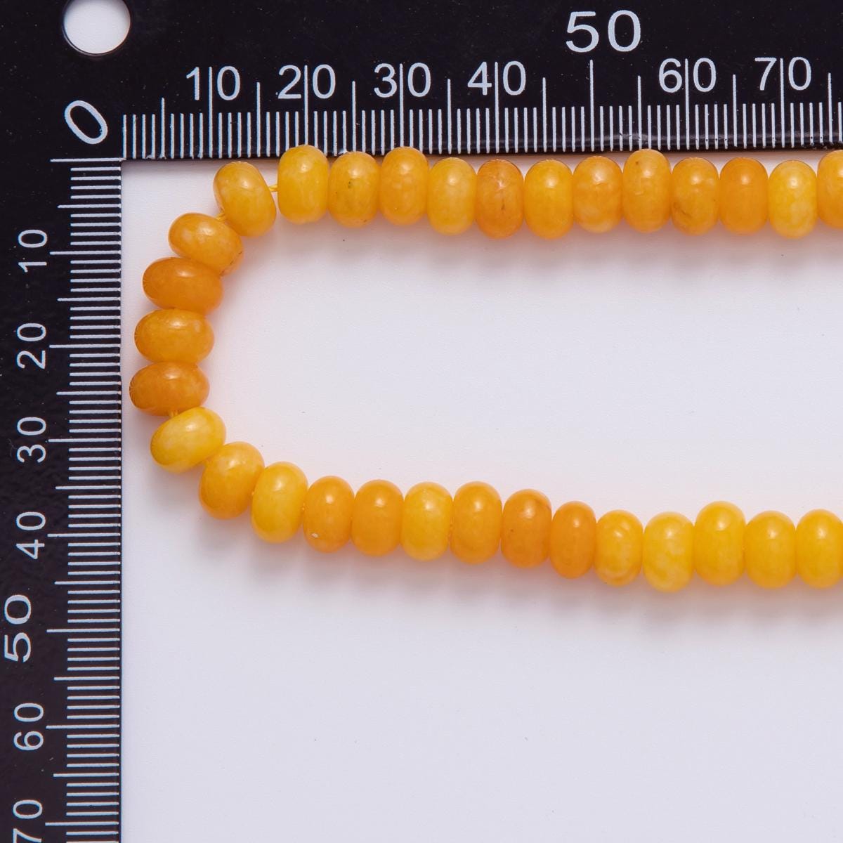8mm Yellow Citrine Natural Gemstone Bead Strand Finding | WA-677