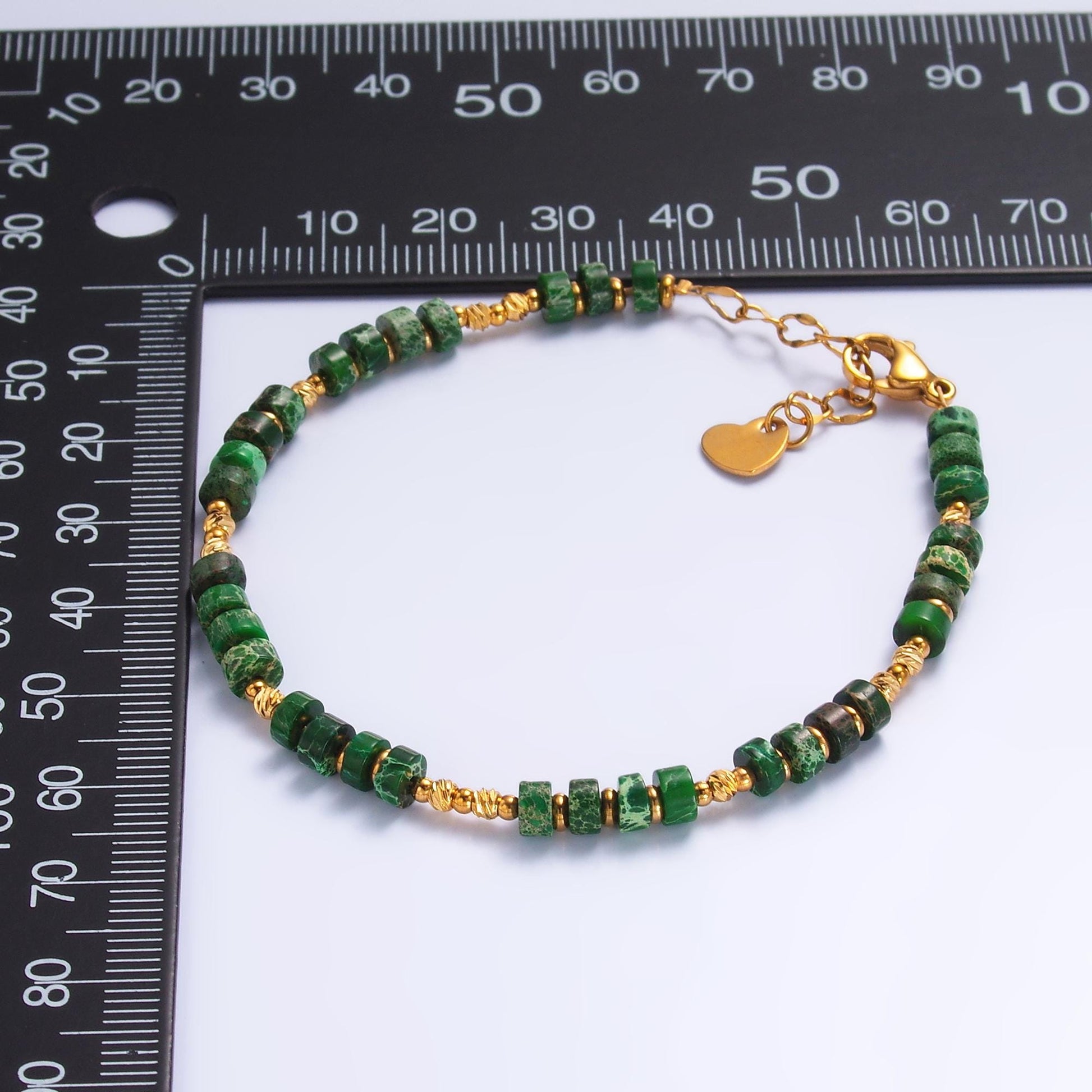 Handmade Colorful Malachite Natural Gemstone Bead 7 Inch Bracelet | WA-3113
