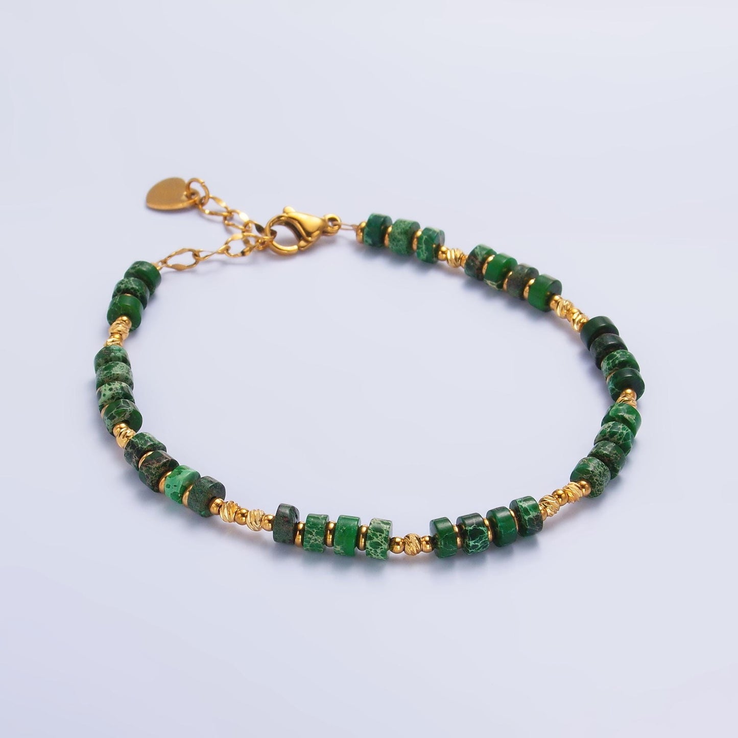 Handmade Colorful Malachite Natural Gemstone Bead 7 Inch Bracelet | WA-3113
