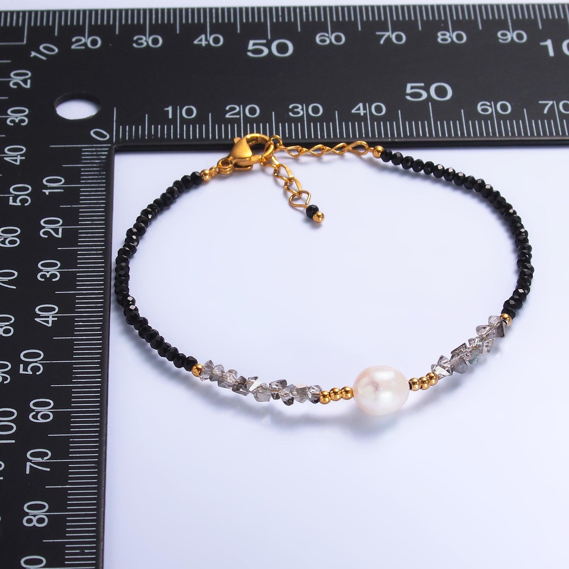 Handmade Colorful Shell Pearl Lapis Lazuli Natural Gemstone 6.5 Inch Bracelet | WA-3128