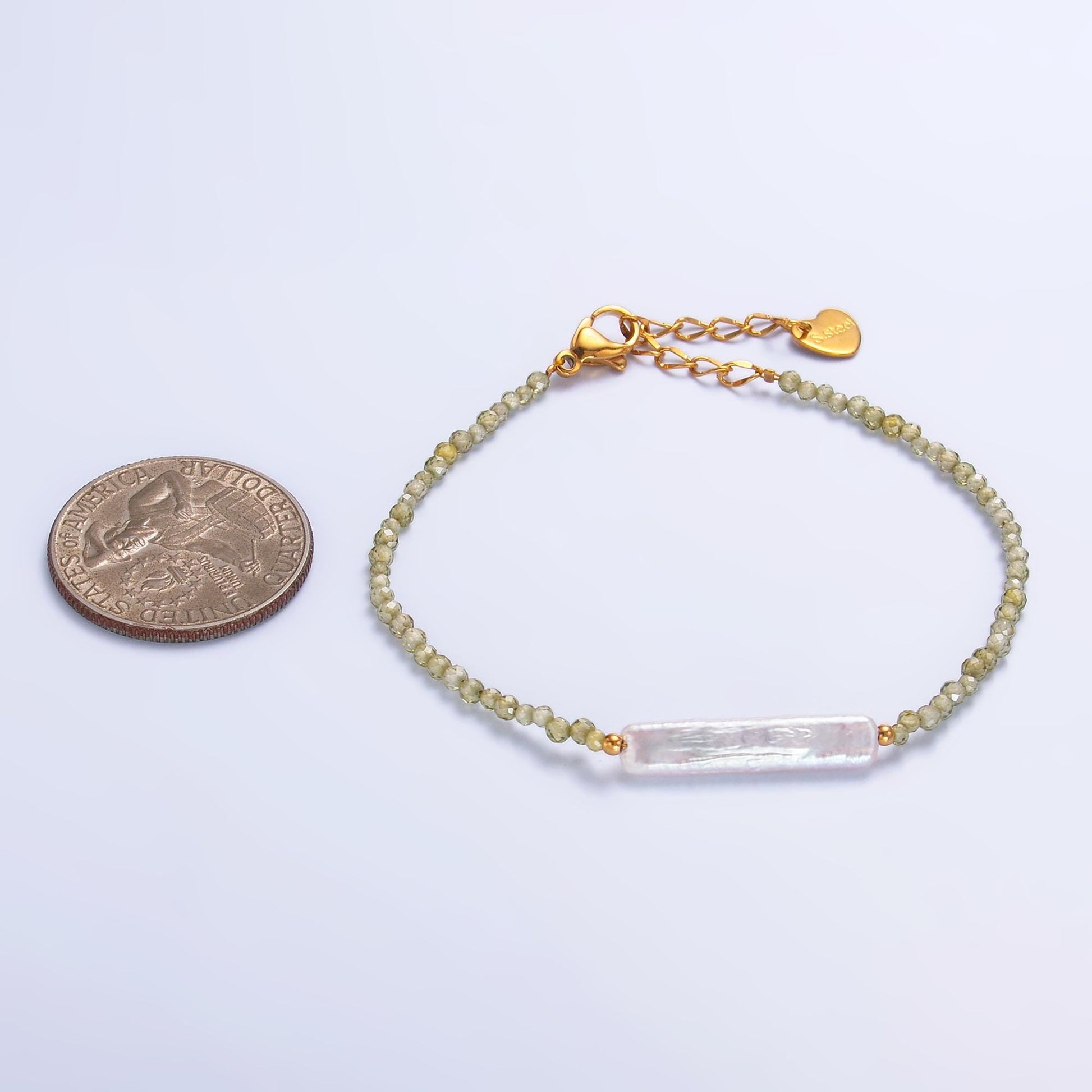 Handmade Colorful Biwa Freshwater Pearl Multifaceted Crystal Gemstone 7 Inch Bracelet | WA-3131