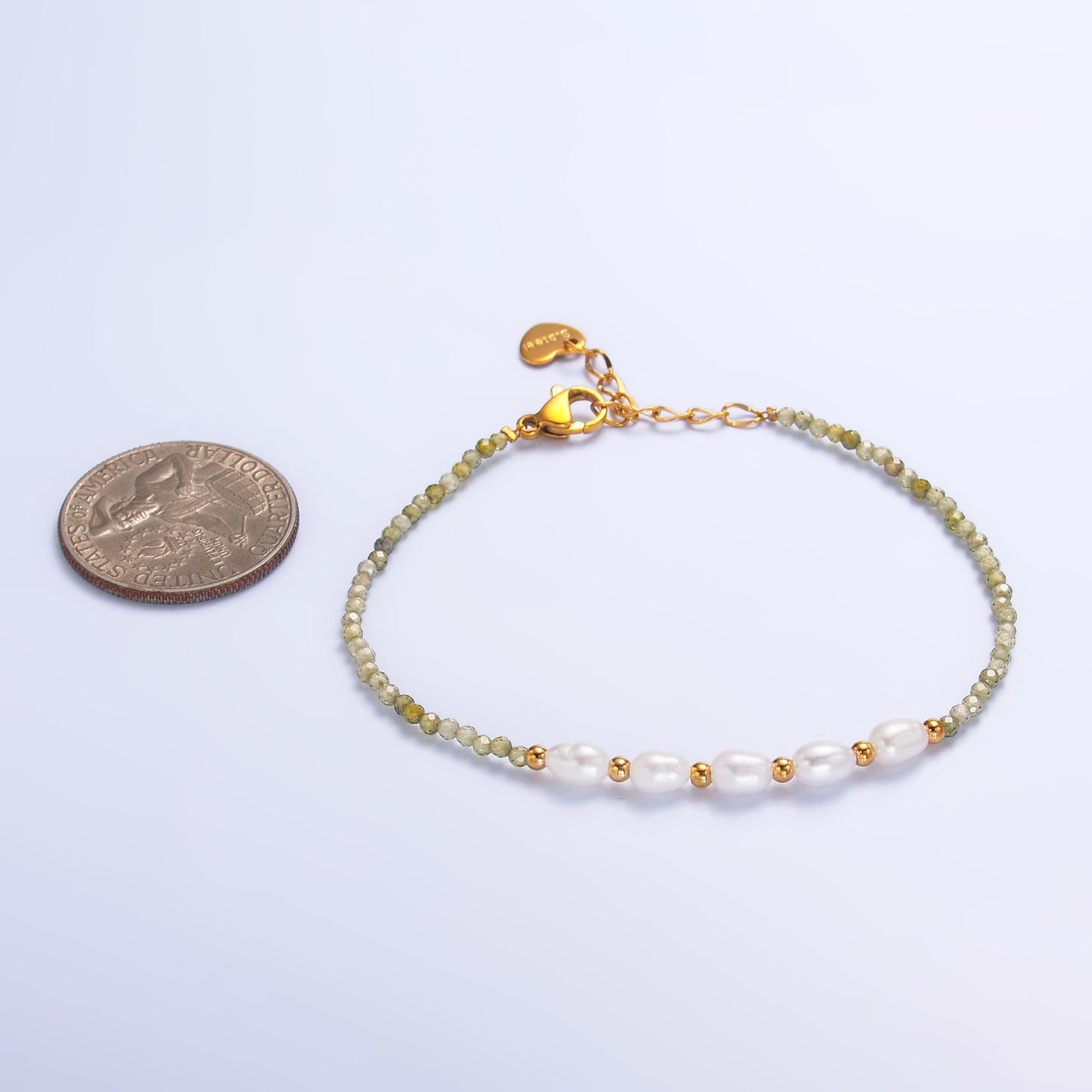 Handmade Colorful Freshwater Pearl Multifaceted Crystal Gemstone 7 Inch Bracelet | WA-3132