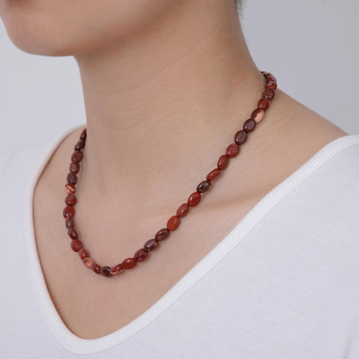 Bold handmade Gemstone Pebble Bead 18k gold filled beaded necklace |