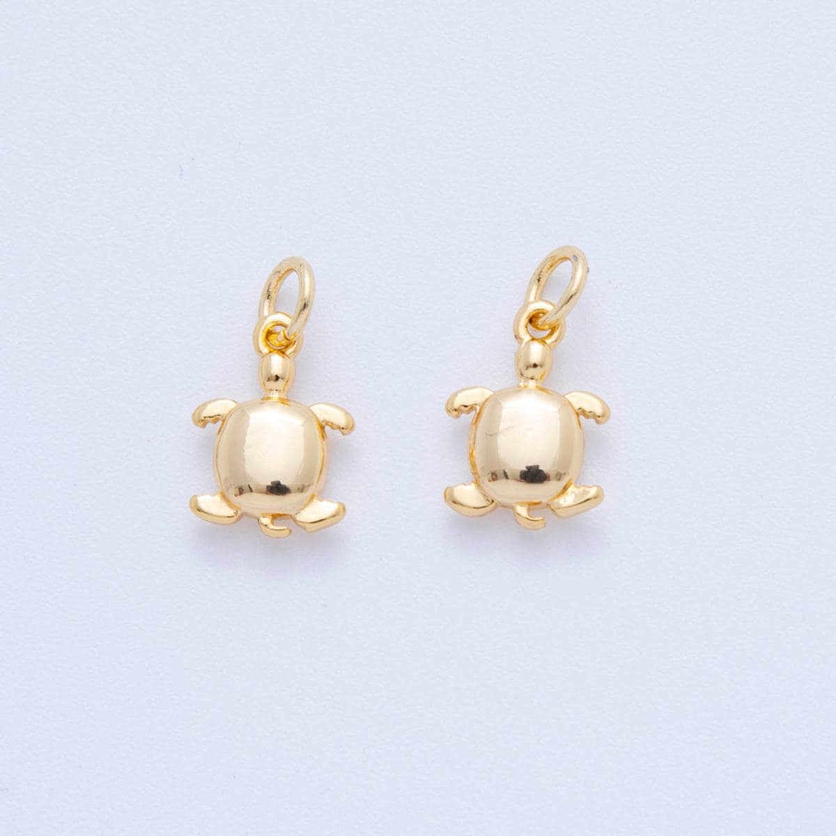 18k Gold Filled Tiny Little Gold Small Sea Turtle Charm Mini Tortoise Animal Charm Beach Cruise Jewelry Supplies N-313
