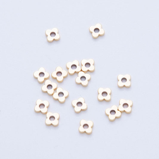 10X Tiny Daisy Flower Shape Bead Spacer, Gold Filled Bead Spacer for DIY Jewelry Making | B-734